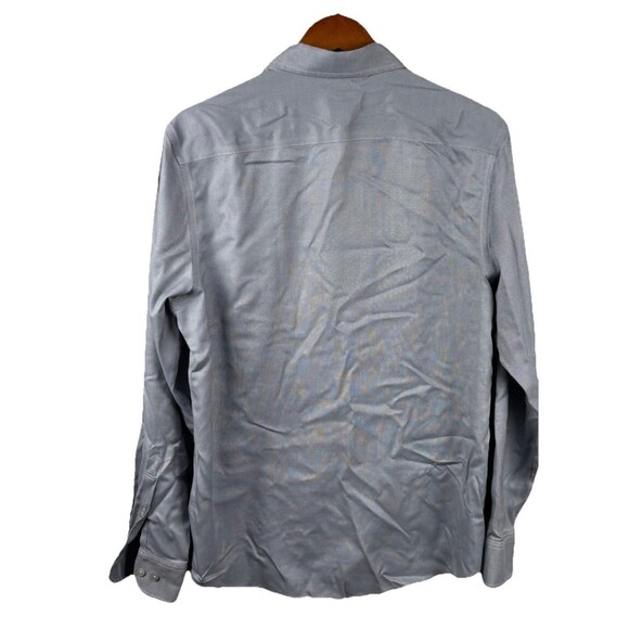 UNTUCKIT Men Large Gray 100% Linen Shirt, Long Sleeve Wrinkle Resistant - Picture 2 of 4